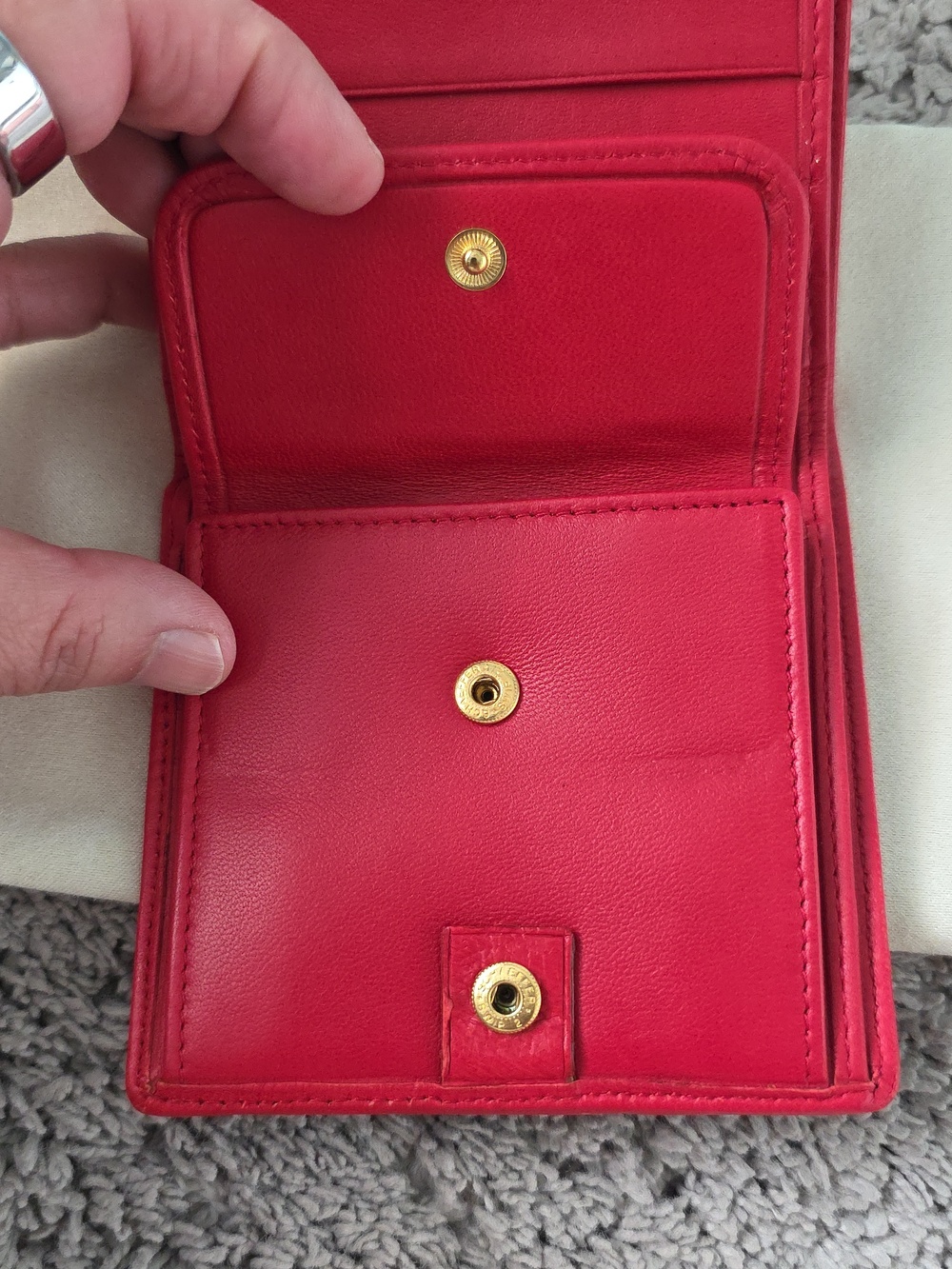 Dior Red Quilted Leather Wallet - Picture 10 of 13